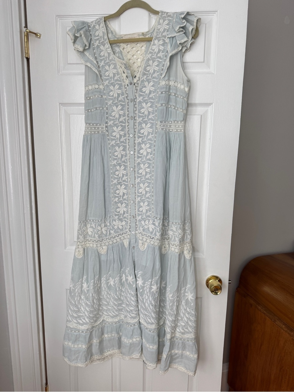 LoveShackFancy Valentina Floral Cottagecore Maxi Dress, Medium - Picture 4 of 9